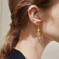 45 шт. 6 стиля подвески из сплава с эмалью в виде пчел и сот&nbsp;ENAM-SC0007-02