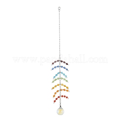 Украшение круглых граненых стеклянных подвесок&nbsp;HJEW-TA00023