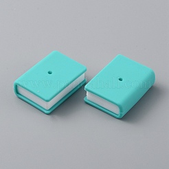 Силиконовые бусины в форме книги&nbsp;LS-SIL-WH0002-93I