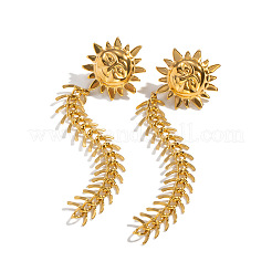 Серьги-гвоздики с кисточками из нержавеющей стали Sun 304&nbsp;EC2553