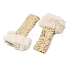 Плюшевые акриловые волокна вязаные перчатки без пальцев&nbsp;PW-WGBA7CE-04