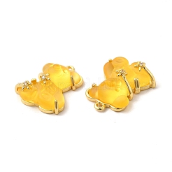 Подвески со стразами из прозрачной смолы&nbsp;KK-H438-04G-06