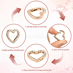 20 шт. Кольца пружинные со стразами из цинкового сплава&nbsp;FIND-SP0004-36LG