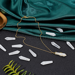 12 шт. заостренные бусины из натурального кварцевого кристалла G-OC0003-99