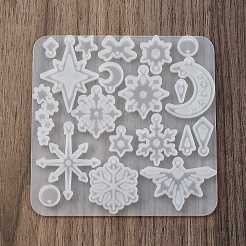 Серия снежинок diy силиконовые украшения подвесные Молды SIMO-R012-03B