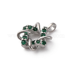 Латунные микро проложить кубического циркония подвески KK-Q070-01F-P