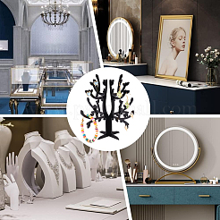 Непрозрачные акриловые подставки для сережек ODIS-WH0025-117