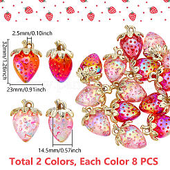 16шт 2 цвета прозрачные акриловые подвески&nbsp;MACR-UN0001-07