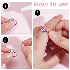 1 шт. 925 регулируемых кольца из стерлингового серебра&nbsp;STER-BC0002-66P-01