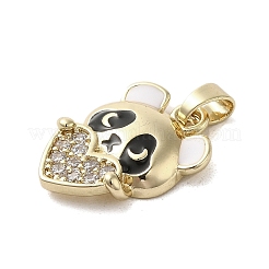 Латунные микропаве прозрачные подвески с фианитом KK-M275-13G