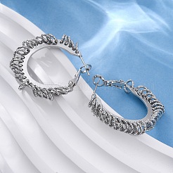 Латунные серьги обруча&nbsp;EJEW-R025-31P