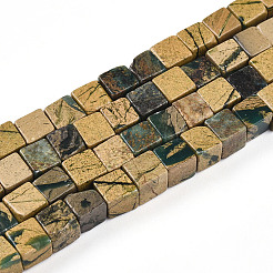 Нити бусин из натурального камня вердит G-T140-47A