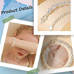 8 шт. 925 застежки в форме буквы S из стерлингового серебра STER-SC0001-18