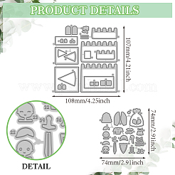 Углеродистая сталь разрезает трафареты DIY-WH0309-1933