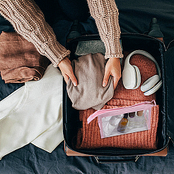 4 шт. двухцветный пластиковый пакет для хранения косметики&nbsp;ABAG-AN0001-02