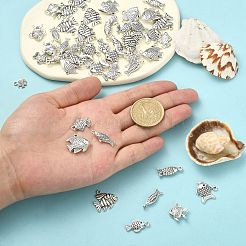 100 шт. 10 стиля подвески из сплава в тибетском стиле&nbsp;TIBEP-CJ0003-18