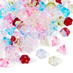 90шт 9 цвета гальванические прозрачные стеклянные бусины&nbsp;EGLA-TA0013-26