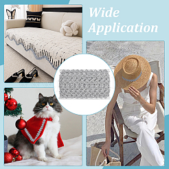 Волнистая кружевная лента из полиэстера OCOR-WH0082-365B