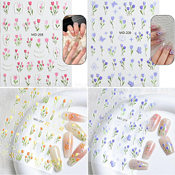 6 лист 6 стиля узор тюльпан самоклеящиеся наклейки для ногтей для домашних животных наклейки&nbsp;MRMJ-SP0001-20