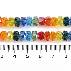 Стеклянные бусины с гальваническим покрытием  EGLA-B009-04