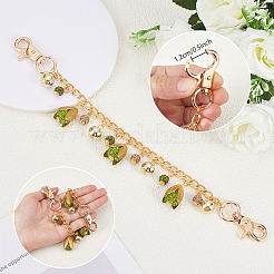 Подвески-цветы из полимерной глины со стразами&nbsp;HJEW-PH02271