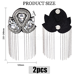 2 шт. съемные железные эполеты с кисточками FIND-FH0005-43B