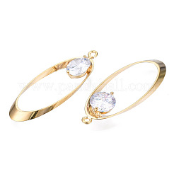 Подвески латунные горный хрусталь&nbsp;KK-N216-411