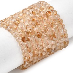 Природный желтый кварц нитей бисера&nbsp;LS-G-G155-B03-02A