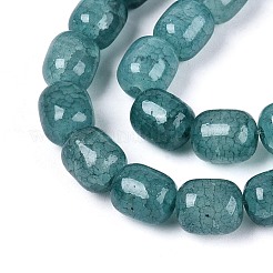 Выпечки нарисованные потрескивание стеклянные бусины пряди&nbsp;DGLA-N019-01B-10