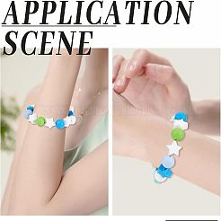 40шт 8 стиля пищевых экологически чистых силиконовых бусин SIL-PH0001-06B