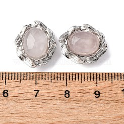 Овальные многорядные звенья из натурального розового кварца&nbsp;G-G207-02P-09