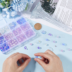 Прозрачные стеклянные бусины GLAA-SC0002-49