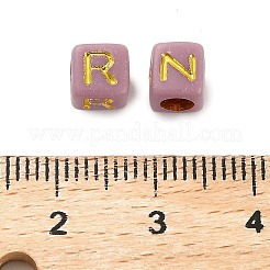 Непрозрачные акриловые бусины OACR-H046-01H