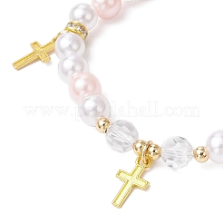 Подвески из сплава с бусинами из искусственного жемчуга из АБС-пластика BJEW-JB11778-03