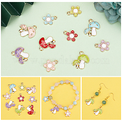 Подвески из сплава эмали 60шт 10 стиля&nbsp;ENAM-PH0001-99