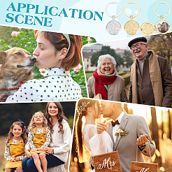 4шт 2 цвета латунный медальон подвески брелок KEYC-UN00015