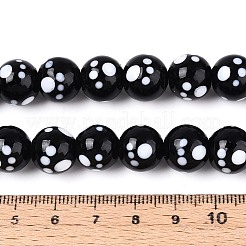 Бусы лэмпворк ручной работы LAMP-N028-21C