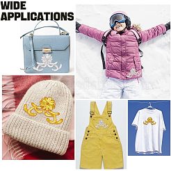 4 шт. 2-цветные компьютеризированные вышивки из полиэстера с пришивными пайетками&nbsp;DIY-HY0001-12