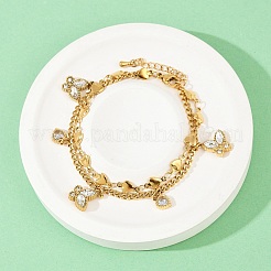 Многорядные браслеты из нержавеющей стали 304 BJEW-G747-06G