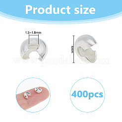 400 шт. Латунные крышки для обжимных бусин KK-DC0004-78S