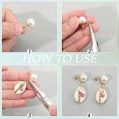 Фурнитура для сережек-гвоздиков из нержавеющей стали 304&nbsp;EJEW-SP0001-17J