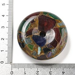 Синтетические золотые клинквантовые камни подвески G-P549-03