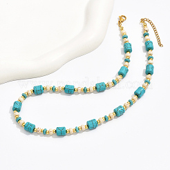 Элегантные ожерелья ручной работы из синтетической бирюзы в стиле бохо для женщин в подарок на свидание PZ3829