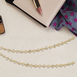 S-образные стеклянные стразы и железные цепочки-чашки DIY-WH20032-25G-01