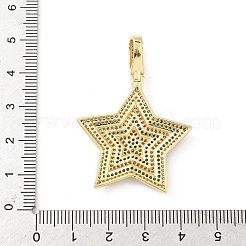 Латунные микропаве прозрачные подвески с фианитом&nbsp;KK-B141-42G