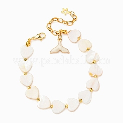 Женские браслеты из ракушек и жемчуга из бисера BJEW-JB12424