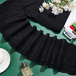 5 ярд хлопковых кружевных лент с цветочной вышивкой OCOR-MA0001-29B