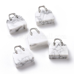 Латунные подвески из натурального ослита&nbsp;KK-E274-01P-025