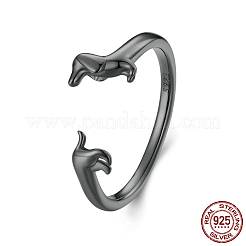 Колбаса собака 925 стерлингового серебра регулируемые манжеты кольца для женщин FS-WGC2F42-03