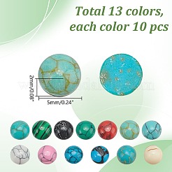 130шт. 13 стиля кабошонов из драгоценных камней G-GO0001-70